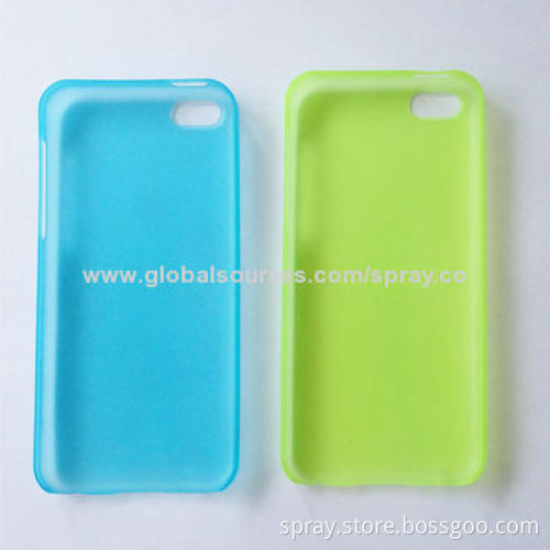 Colorful PP Slim Cases for iPhone 5C, matte inside, rubber coating finish